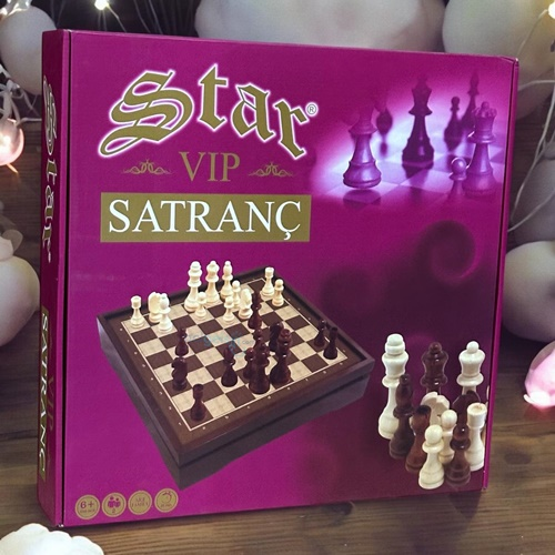 Satranç Seti Vip Ahşap Büyük Boy