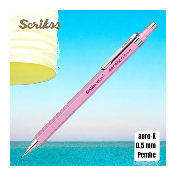 Scrikss Aero-x Mekanik Versatil Uçlu Kalem Pembe 0.5 Mm