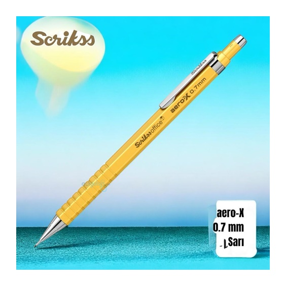 Scrikss Aero-x Mekanik Versatil Uçlu Kalem Sarı 0.7 Mm