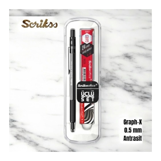 Scrikss Graph-x Versatil Uçlu Kalem 0.5mm Antreasit 3lü Set