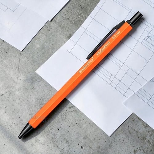 Scrikss Hexagon Versatil Uçlu Kalem Mat Turuncu 07 Mm