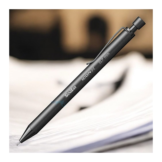 Scrikss Icon-x Metal Versatil Uçlu Kalem Mat Siyah 0.7