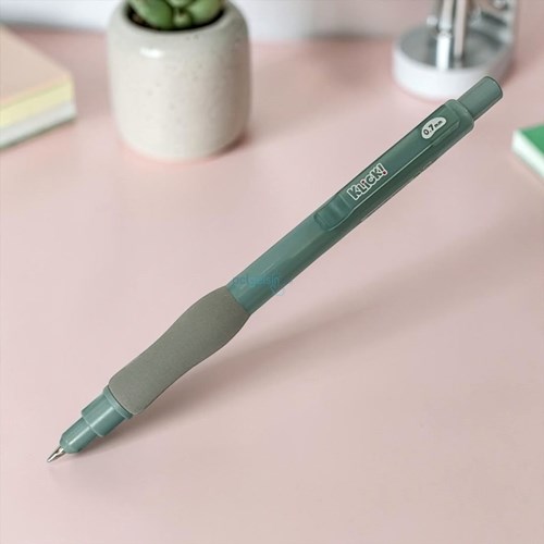 Scrikss Klick Parmak Destekli Versatil Uçlu Kalem 0.7mm Koyu Yeşil