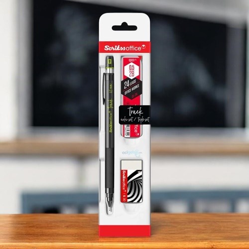 Scrikss Track 3'lü Set Mekanik Kurşun Kalem 0.5 Mm Yeşil