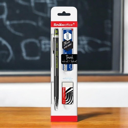 Scrikss Track 3'lü Set Mekanik Kurşun Kalem 0.7 Mm Yeşil
