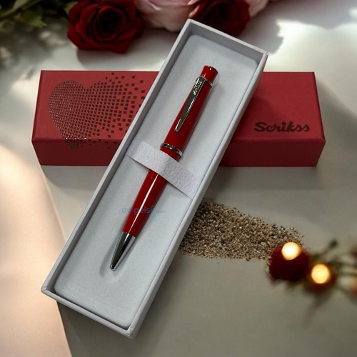 Scrikss Tükenmez Kalem Lüks Kutulu Kırmızı 62