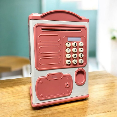 Sense Atm Kumbara Bank Parmakizi Ve Stickerli Pembe