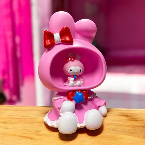 Sense My Melody Plastik Kumbara Pilli Gece Lambası Soft Pembe