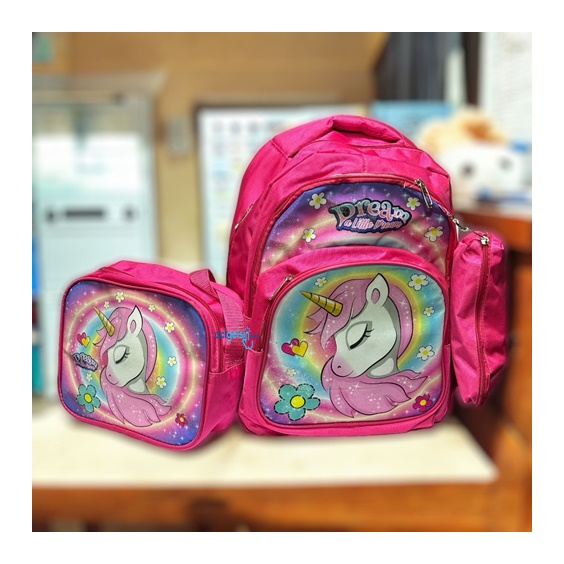 Sentor Unicorn İlkokul Ve Beslenme Çantası + Kalem Kutusu