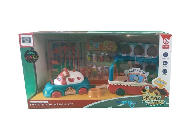 Sesli Sevimli Köpek Ve Eğlenceli Vagon Set