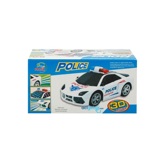 Sesli Ve Işıklı Çek Bırak Polis Arabası 19 Cm.