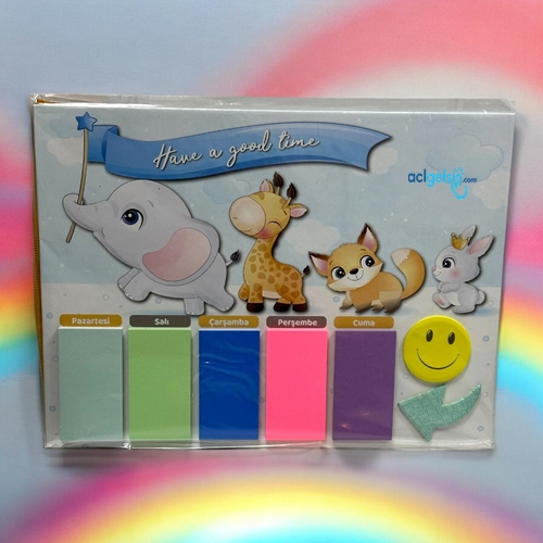 Sevimli Haftalık Planlayıcı Animals