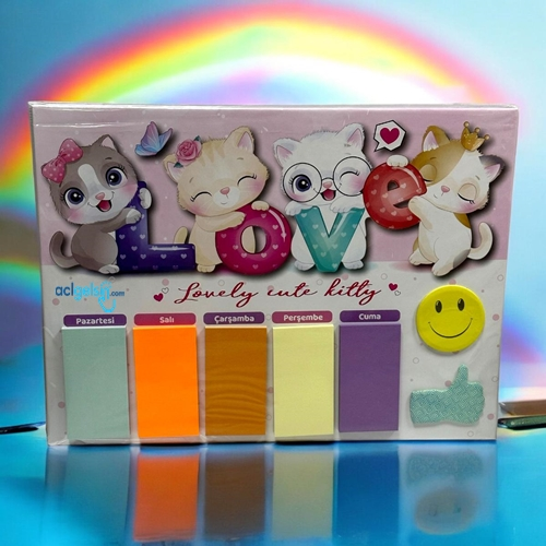 Sevimli Haftalık Planlayıcı Love Cats