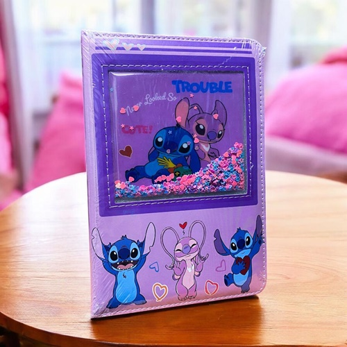 Sevimli Stitch Pullu Yumuşak Kapak Not Defteri A5