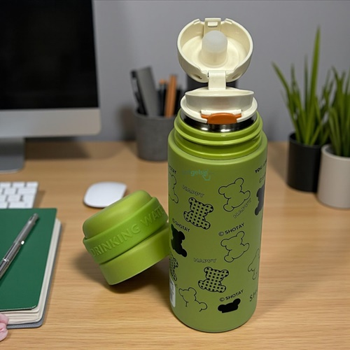 Shotay Termos Çelik Matara 480 Ml Dökmeli Yeşil