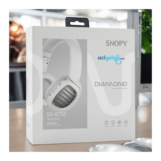 Snopy Sn-bt55 Diamond Kulak Üstü Bluetooth Kulaklık Beyaz