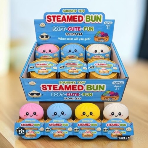 Squşhi Dumpling Soft Pastel Renkler Çin Mantısı Stres Topu