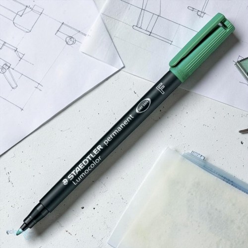 Staedtler Lumocolor Asetat Kalem Permanent F Yeşil