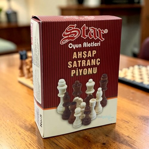 Star Ahşap Satranç Piyonu Turnuva Modeli No:5