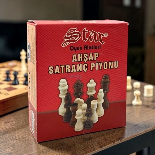 Star Satranç Piyonu Ahşap Turnuva No:4