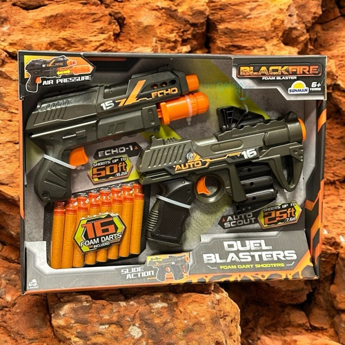 Sunman Dual Blasters Sünger Marmi Atan Silah 2 Li 16 Mermi