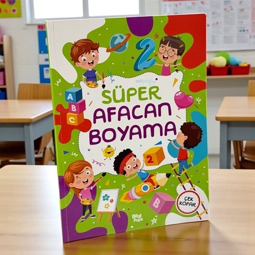 Süper Afacan Boyama Kitabı Çek Kopar