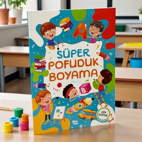 Süper Pofuduk Boyama Kitabı Çek Kopar