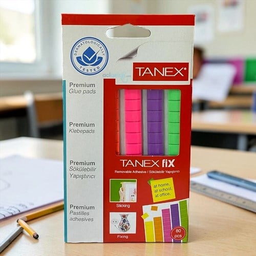 Tanex Fıx Hamur Yapıştırıcı Renkli 50gr 80li