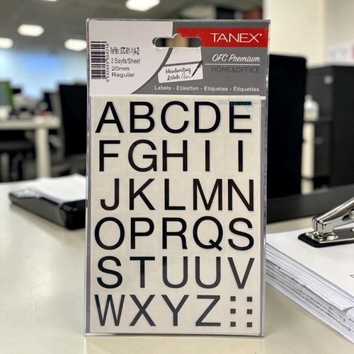 Tanex Harf Etiketi 20mm Regular 2 Yaprak
