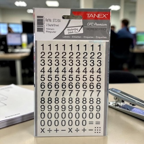 Tanex Rakam Etiketi 10mm Regular 2 Yaprak