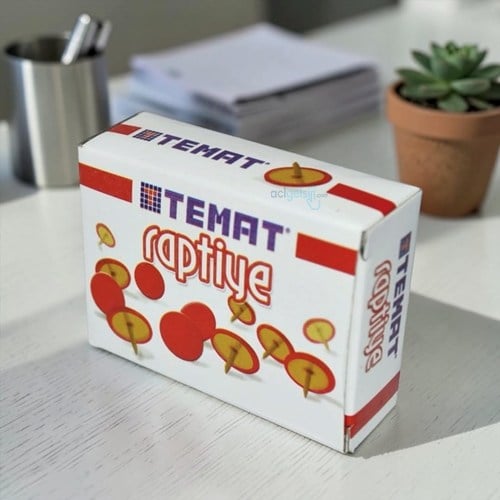 Temat Renkli Raptiye Kırmızı