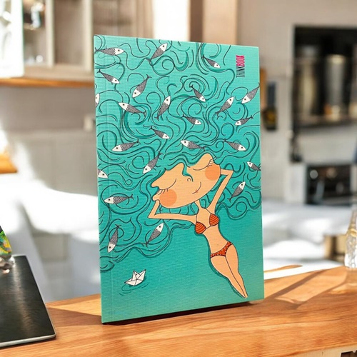 Thinkbook Balık Saçlı Renkli Kağıt Butik Defter