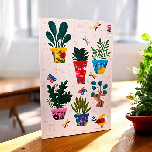 Thinkbook Butterfly Renkli Kağıt Butik Defter