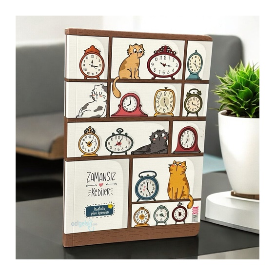 Thinkbook Zamansız Kedi Kitaplık Zamansız Ajanda