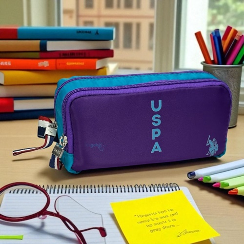 Us Polo Assn Çift Gözlü Kalem Kutusu