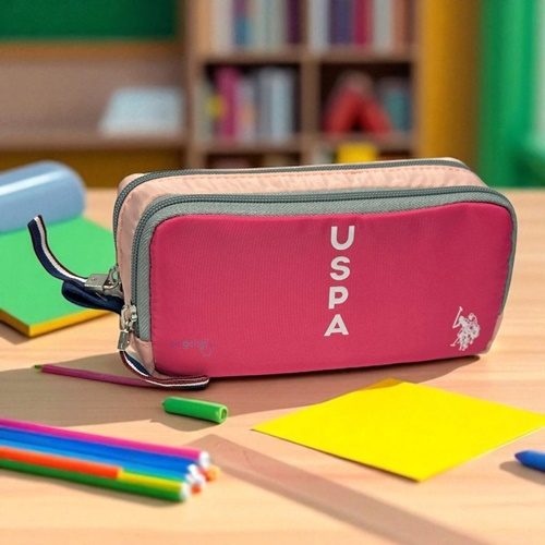 Us Polo Assn Çift Gözlü Kalem Kutusu