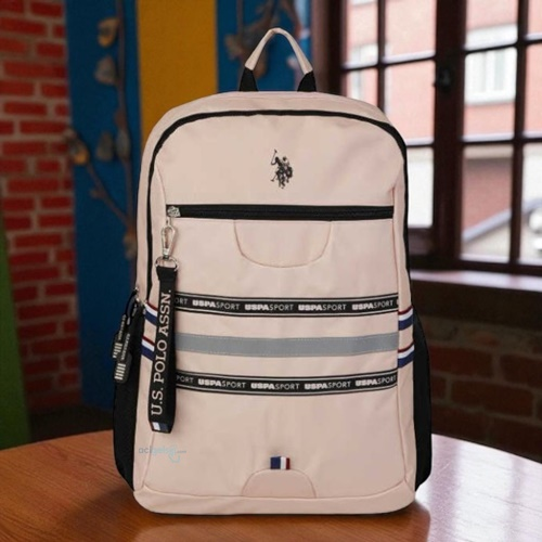 Us Polo Assn Üç Gözlü Sırt Çantası Pembe