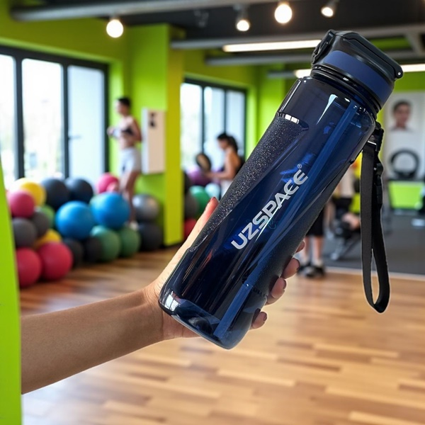 Uzspace Pipetli Trıtan Matara 1000 Ml. Lacivert 6057