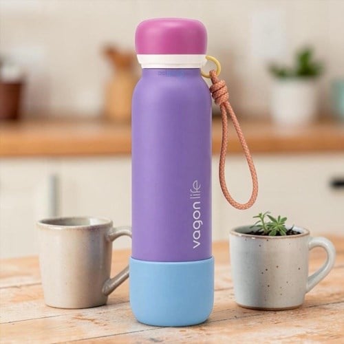 Vagonlife 750 Ml Pipetli Çelik Termos Paslanmaz Sızdırmaz Mor