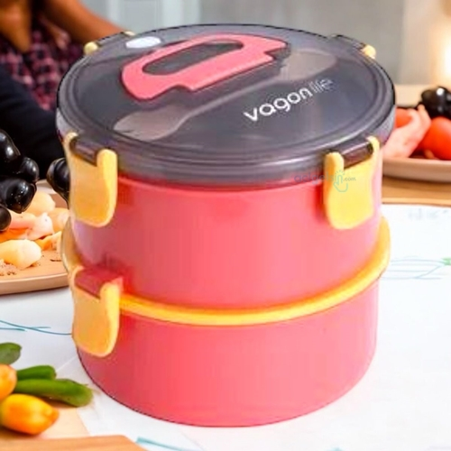 Vagonlife Paslanmaz Çelik Beslenme Kabı 1600 Ml.kırmızı