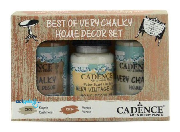 Very Chalky Home Decor Seti - 2 Boya + 1 Wax (kaşmir Ve Venato)