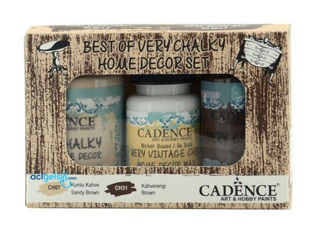 Very Chalky Home Decor Seti - 2 Boya + 1 Wax (kahvrengi Ve Kumlu Kahverengi)