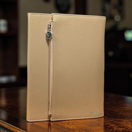 Victorias Jorunals Zipco Clutch 96 Yaprak Çizgili Bej