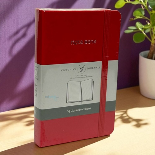 Victoria's Journals Note Bene Çizgili Not Defteri Kırmızı