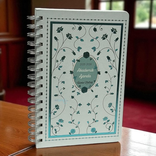Victoria's Journals Spiralli Sert Kapak A5 Akademik Ajanda