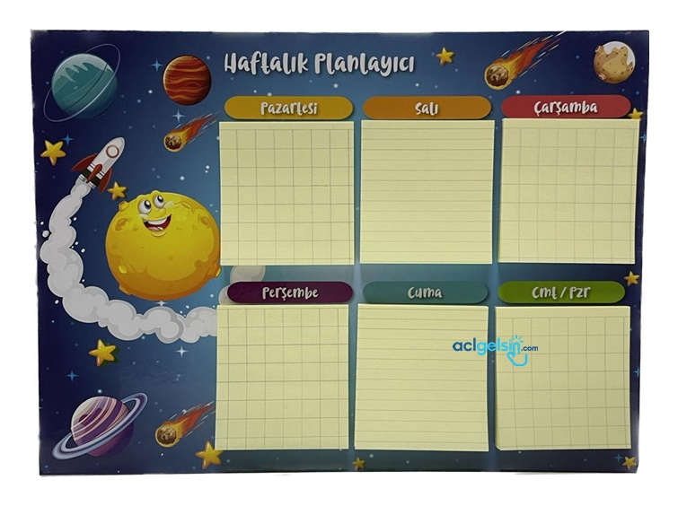 Yapışkanlı Not Kağıdı Haftalık Planlayıcı Bh-3709