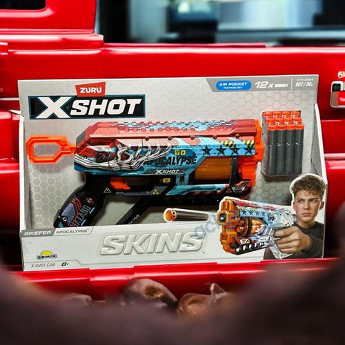 Zuru X-shot Skıns Grıefer Sünger Atan Silah 12 Mermi