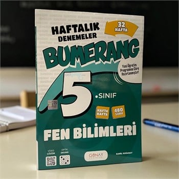 5. Sınıf Fen Bilimleri 32 Haftalık Denemelerı Bumerang Serisi Günay Yayınları