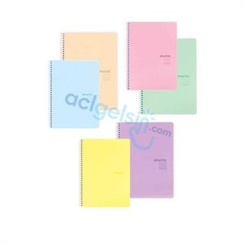 Keskin Color Pastel Spralli Defter A5 80yp Kareli