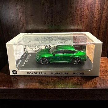 Kolleksiyonluk Cm Model Audi Rs7 Sportback Metallic Yeşil 1:64 Ölçek